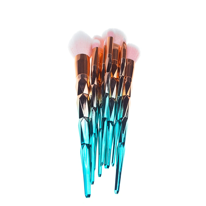 Hot sale 8pcs beauty product cosmetics tools diamond shape professional makeup brush set