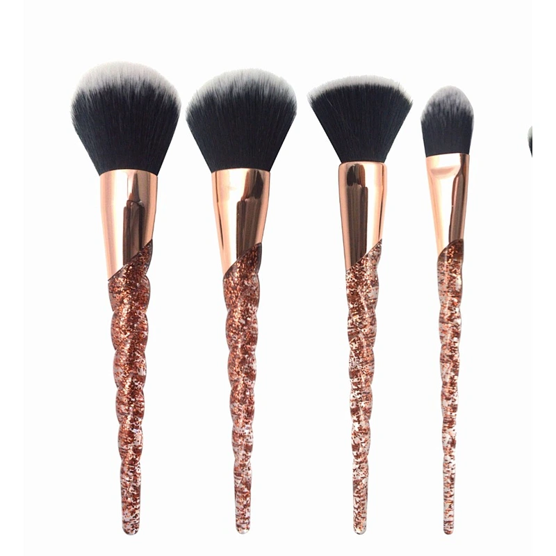 2018 new design professional beauty tools face brush set glitter makeup brush