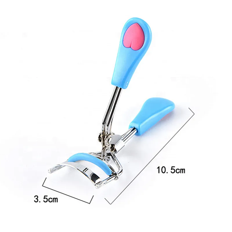 Hot sale multifunctional eyelash curling clip love handle beauty tool wide angle eyelash curler