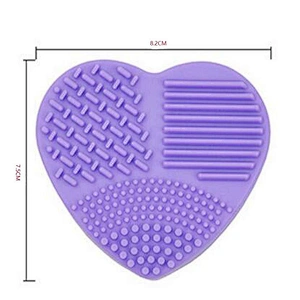 JZG 1pcs Best Seller Heart Shape Makeup Brush Silicone Cleaner and Dryer Private Label Logo Beauty Tools Makeup Brush Cleansing