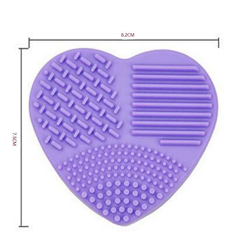JZG 1pcs Best Seller Heart Shape Makeup Brush Silicone Cleaner and Dryer Private Label Logo Beauty Tools Makeup Brush Cleansing