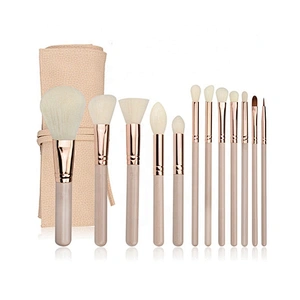 Hot selling portable oem makeup brush private label beauty cosmetic makeup brush set with makeup bag