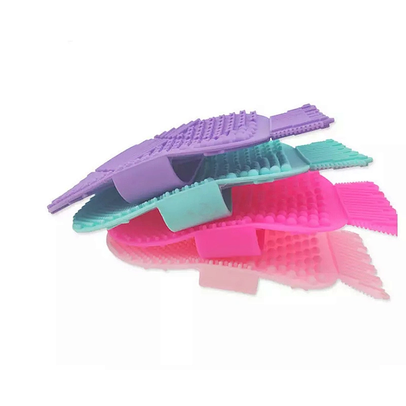 JZG Wholesales Factory Price Newest Big Pineapple Shape Multi-color Silicone Beauty Accessories Makeup Brush Cleaner Pad Mat
