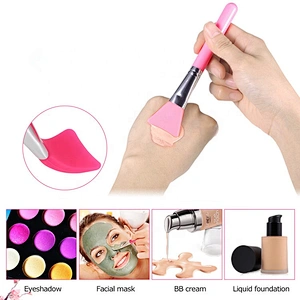 6Pcs/set Silicone Makeup Brush Professional Facial Mask Foundation Cream Concealer Applicator Brush