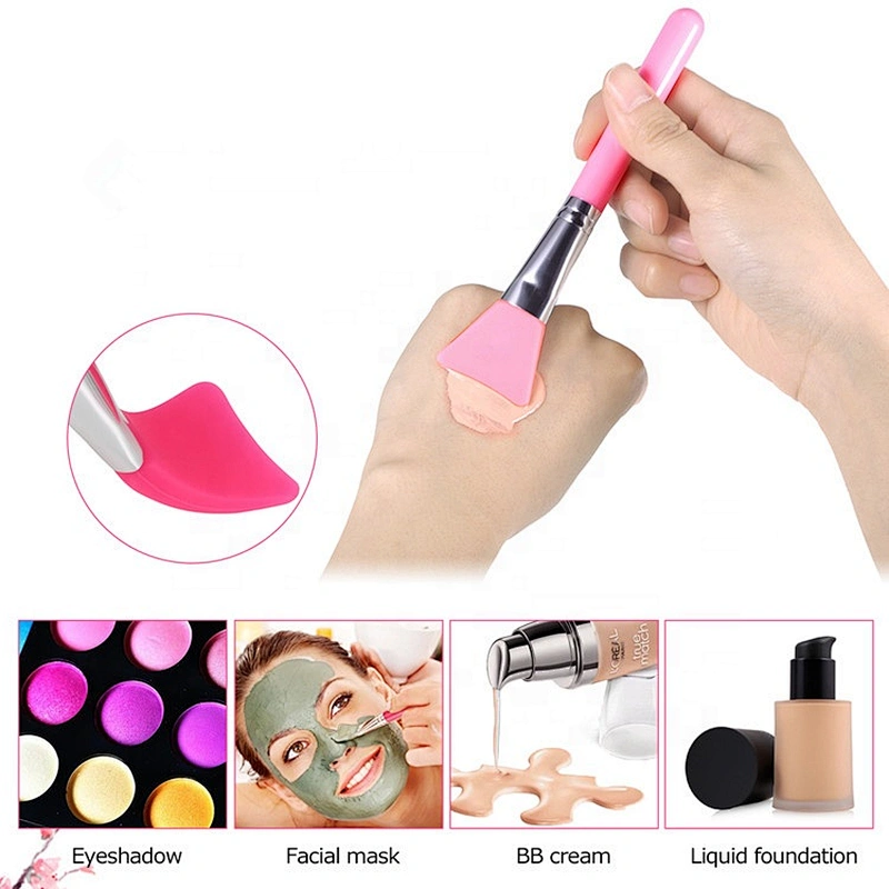 6Pcs/set Silicone Makeup Brush Professional Facial Mask Foundation Cream Concealer Applicator Brush