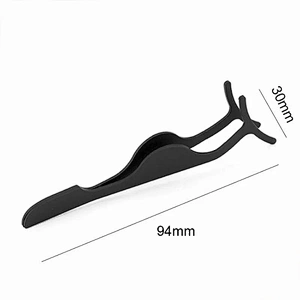 JZG 1pcs New Product Private Label Stainless Steel Eyelash Eyebrow Tweezers Custom Eyelash Applicator Eyelash Extension Tweezer