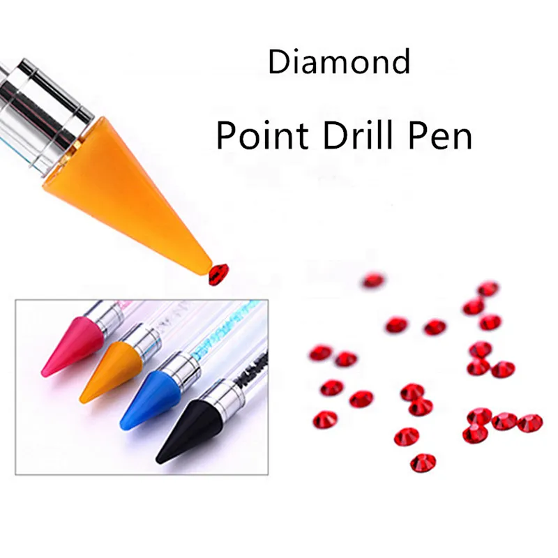 Dual-ended Dotting Pen Nail Pen Tools Rhinestone Studs Picker Wax Pencil Crystal Beads Handle Nail Art Tool