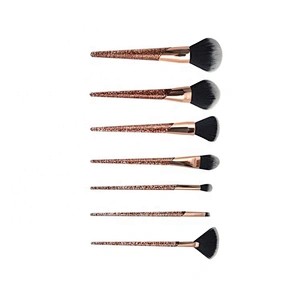 New cosmetics brushes 7pcs professional synthetic hair glitter makeup brush set