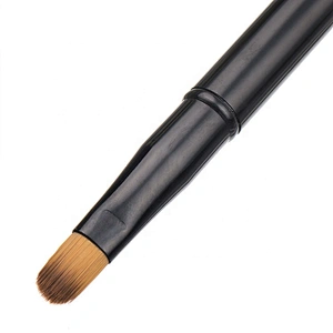 Dual End Retractable Lip Brush With Mini Eyebrow Brush Beauty Cosmetic Adjustable Makeup Brush with Cap
