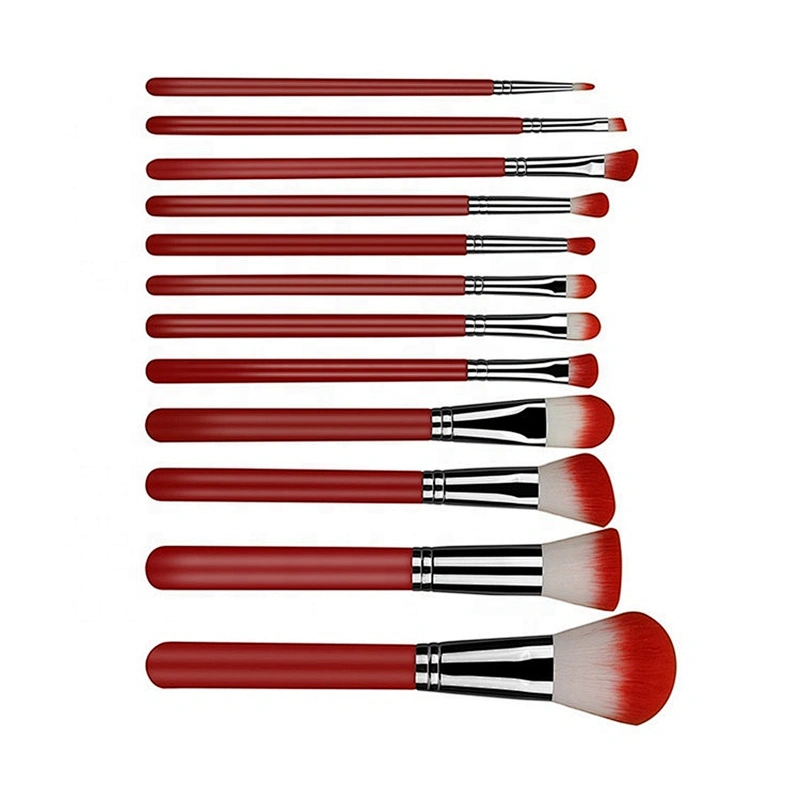 High quality 12pcs beauty cosmetics makeup brushes set with cosmetic bag