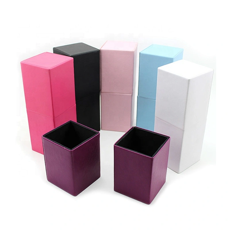 Portable Magnetized Cosmetic Brush Receiving Square Cylinder Makeup Bag