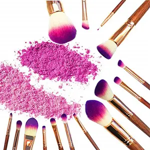 15Pcs Professional Make up Brush Set Synthetic Foundation Powder Eyeshadow Eyebrow Blending Make Up Brushes Kit with bag