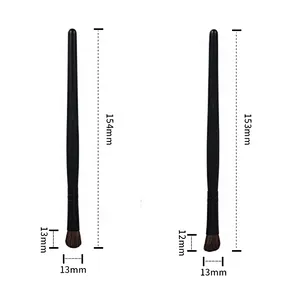 7pcs classic black wool makeup brushes with pu brush cylinder