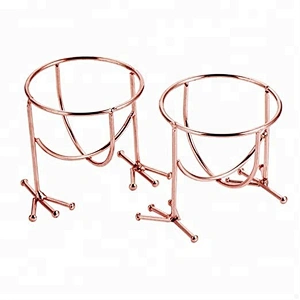 2pc Metal alloy Rose Gold chicken frame makeup blender Sponge drying stand holder