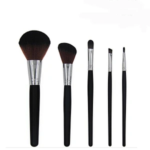 Wholesale cosmetic tools 5pcs professional custom logo powder blush eyeshadow eyebrow lip brush makeup brush set