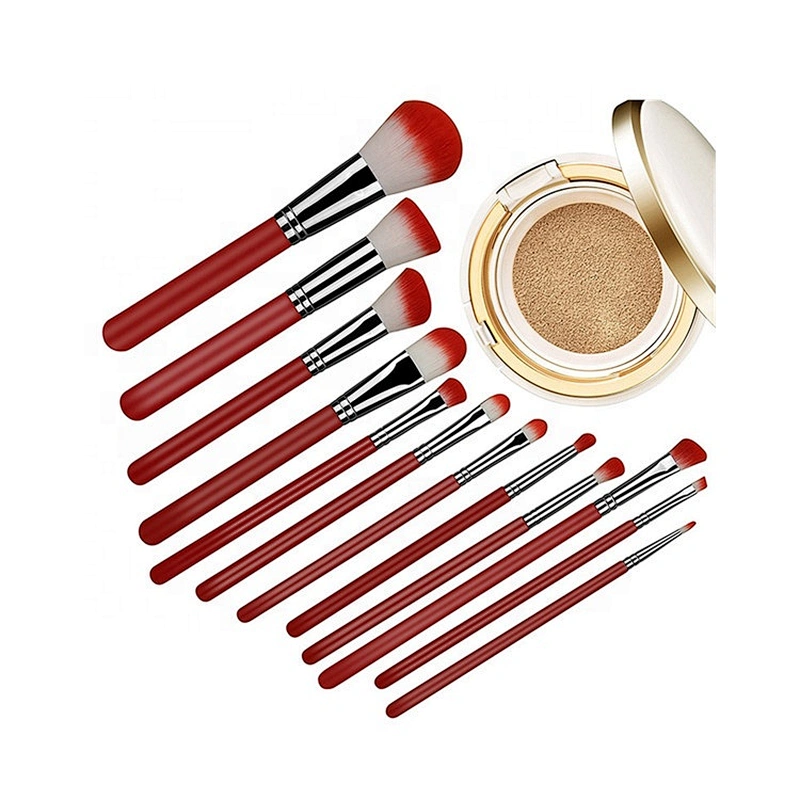 High quality 12pcs beauty cosmetics makeup brushes set with cosmetic bag