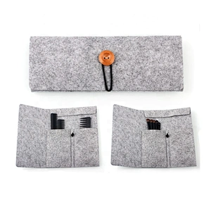 Simple Cosmetic Bag Wool Felt Bag Portable Cosmetic Tool Receiving Bag