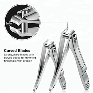 Cheap Women custom Disposable titanium toe nail clipper professional stainless steel cutter with magnifier