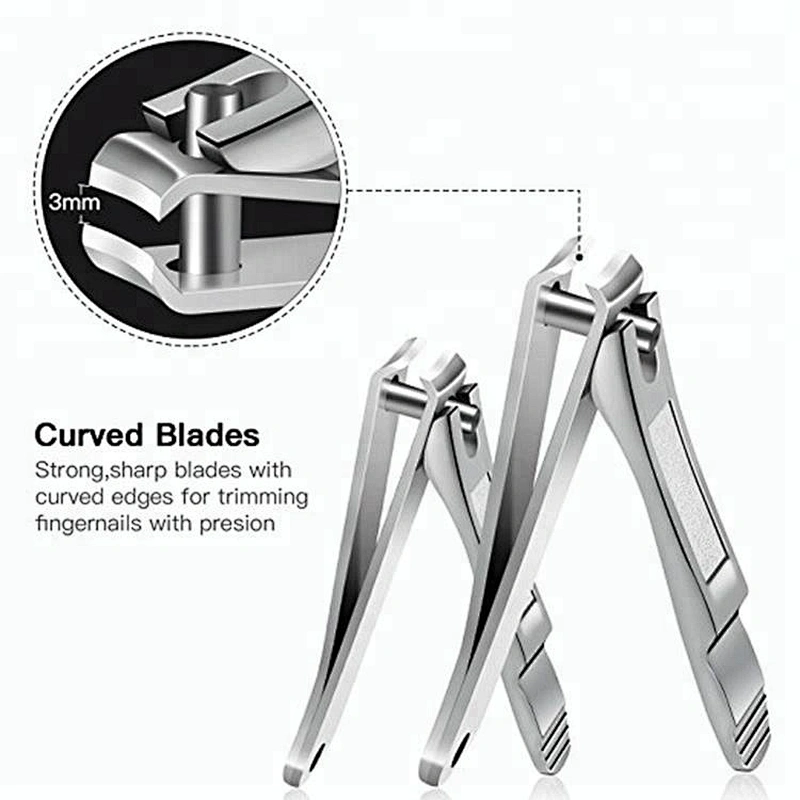 Cheap Women custom Disposable titanium toe nail clipper professional stainless steel cutter with magnifier