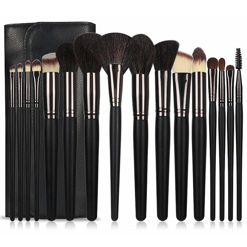 16pcs Professional Natural Synthetic hair Foundation Eyeshadow Eyeliner Concealer Powder Brushes private label makeup brush set