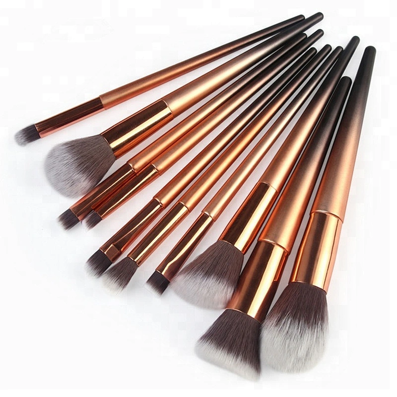 10pcs/set Professional Makeup Brushes Set Powder Foundation Eye Shadow Blush Blending Lip Make Up Beauty Cosmetic Tool Kit