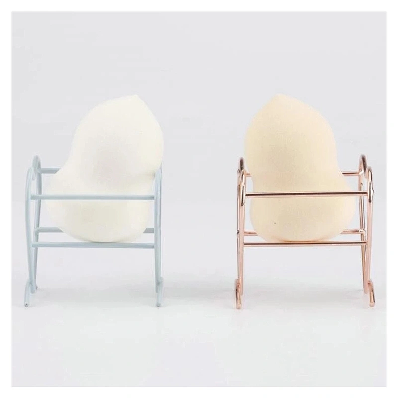 JZG 1pcs Free Sample Hot Unique Design Heart Shape Beauty Accessories Puff Sponge Display Stand Rack Metal Puff Drying Holder