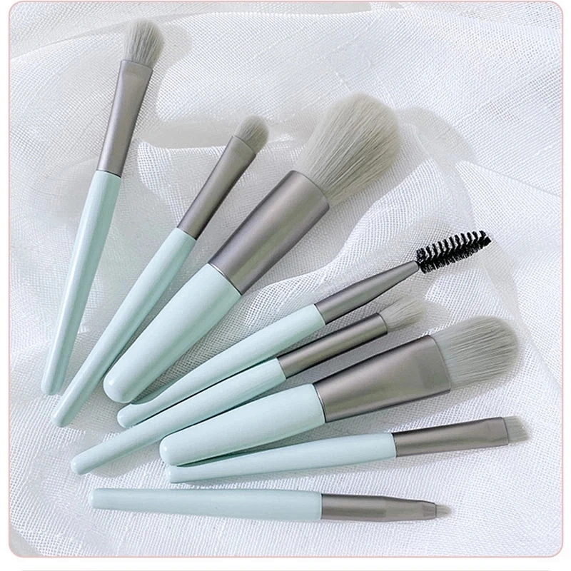 Makeup brush set 8pcs portable storage powder brush blush face eye brush full set of makeup tools