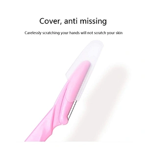 JZG 1pcs High Quality Pink Exfoliating Dermaplaning Tool Eyebrow Hair Remover Razor Shape Trimmer