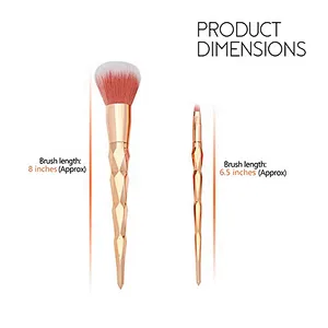 High Quality Rainbow Color Rose Gold Handle Foundation Eyeshadow Makeup Brushes Set