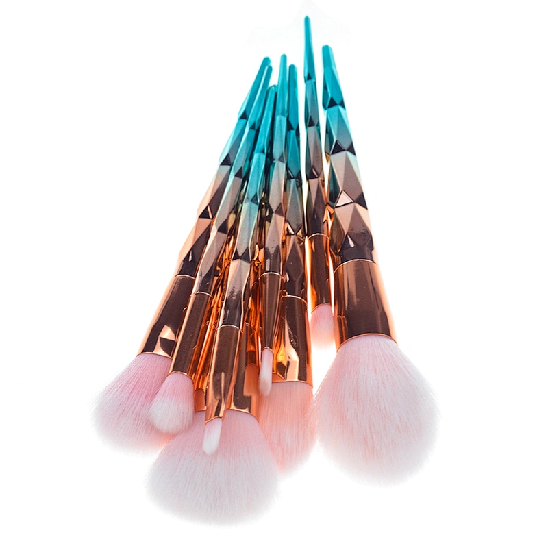 Hot sale 8pcs beauty product cosmetics tools diamond shape professional makeup brush set