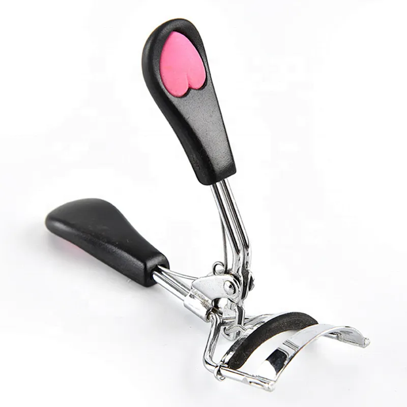 Hot sale multifunctional eyelash curling clip love handle beauty tool wide angle eyelash curler