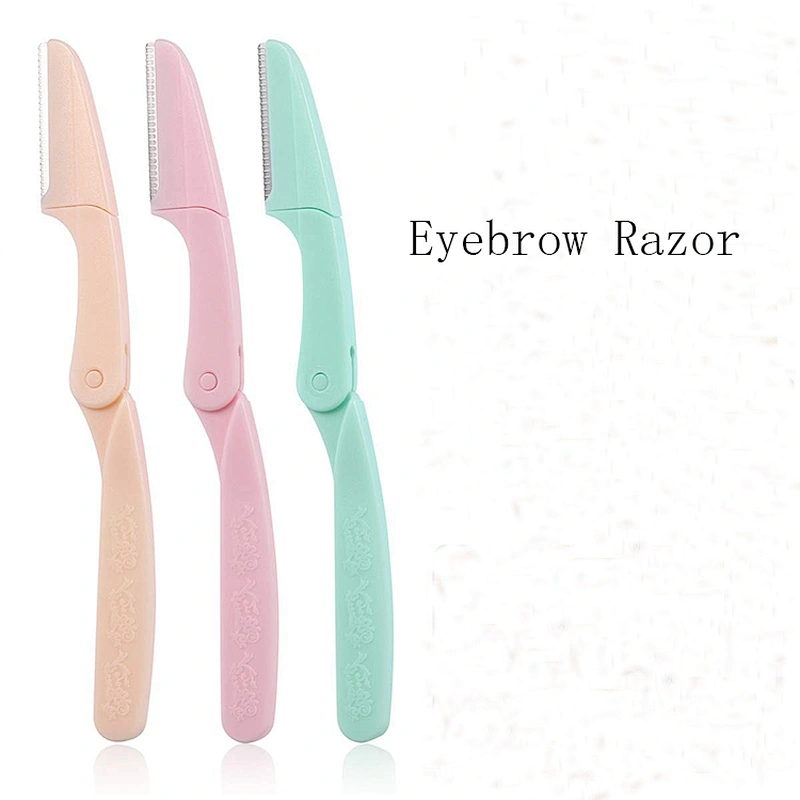 JZG 1pcs Wholesale Foldable Style Cosmetic Eyebrow Razor Trimmer Blade Shaver For Women