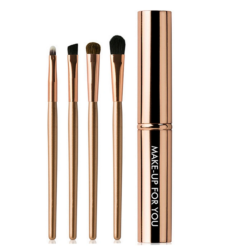 JZG Factory High Quality Vegan Mulit-color Gift 1 Dollar 4pcs Makeup Brush Set Mini Makeup Brush
