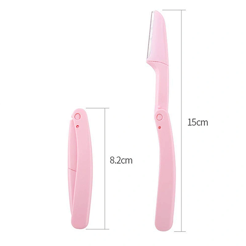 JZG 1pcs Wholesale Folding Eyebrow Shaver Mini Plastic Eyebrow Razor Tool Cosmetic Eyebrow Knife