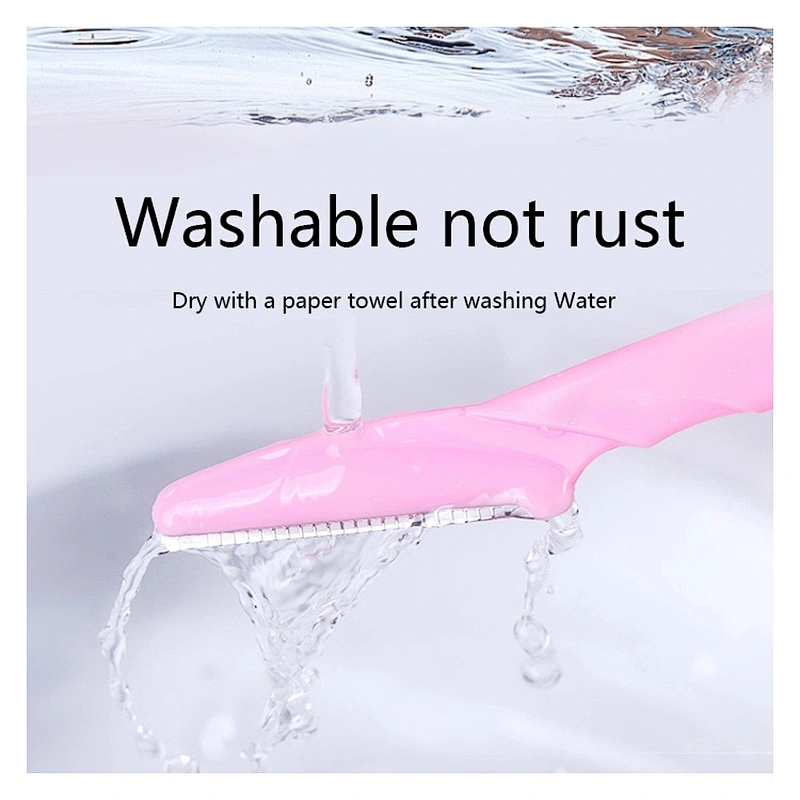 JZG 1pcs High Quality Pink Exfoliating Dermaplaning Tool Eyebrow Hair Remover Razor Shape Trimmer