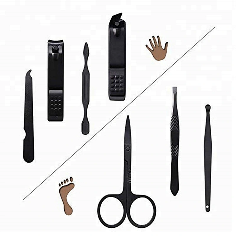 Professional Custom Black Stainless Steel Finger Nails & Toe Nails Clippers Sharp Nail Cutter