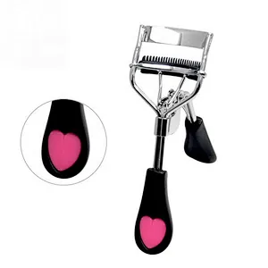 Eyelash Curler With Comb Tweezers Peach Heart Handle Eyelash Clip Cosmetic Beauty Tools