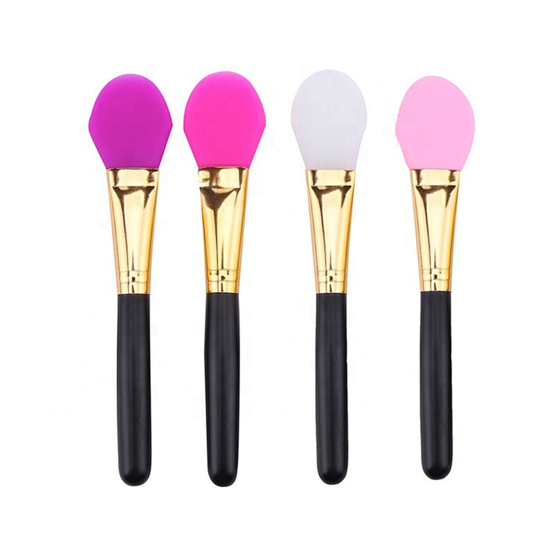 Round Flat Silicone Beauty Care Cream Liquid Cosmetic Blending Makeup Facial Mask Applicator Brush