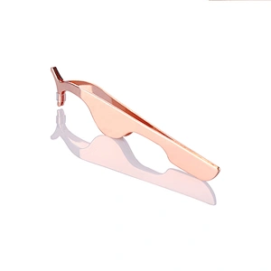 1PC Eye Lash Applicator Rose Gold False Eyelash Tweezers Clip Stainless Steel Lashes Extension Tools Beauty Makeup Kits