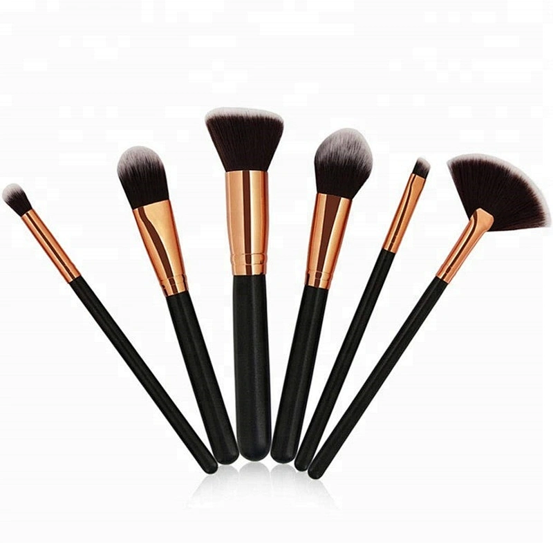 hot selling 6pcs makeup brushes custom logo cosmetic foundation brush set