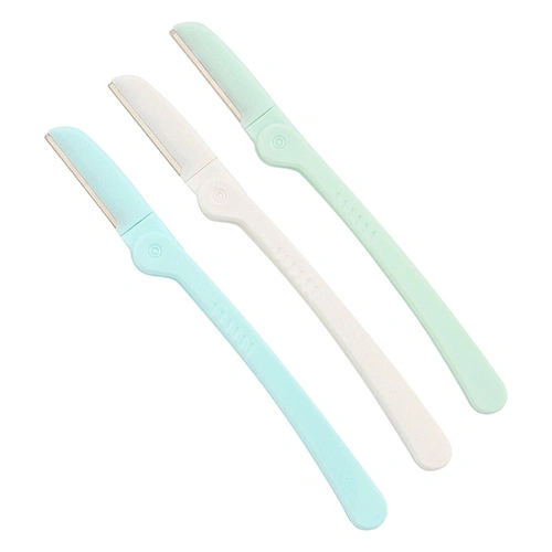 JZG 1pcs High Quality Folding Private Label Ladies Face Razor White Eyebrow Razor Trimmer Shaver