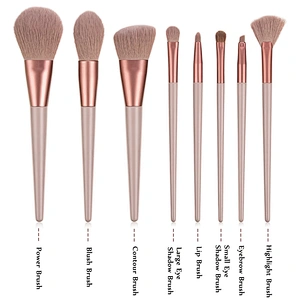 Large Makeup Brush Set White Concealer Foundation Blush Powder Blend Cosmetic Make Up Brushes Eyeshadow Fan Highlighter Brush
