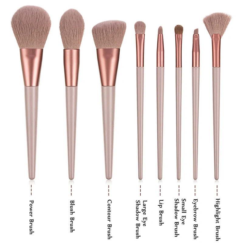 Large Makeup Brush Set White Concealer Foundation Blush Powder Blend Cosmetic Make Up Brushes Eyeshadow Fan Highlighter Brush