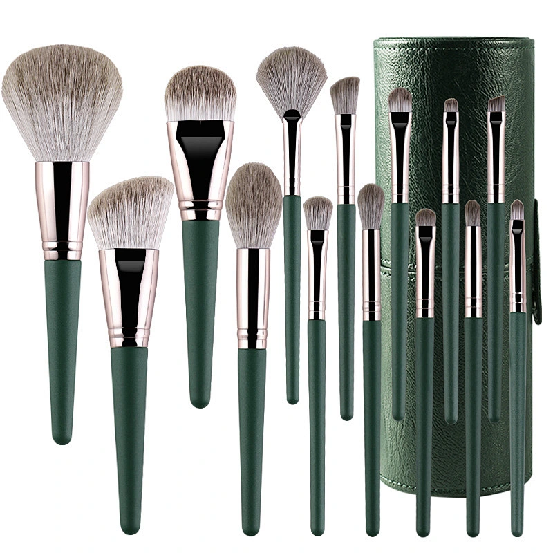 Factory New High quality 14pcs makeup brushes set soft wooden handle beauty tools complete set of makeup brushes for beginners
