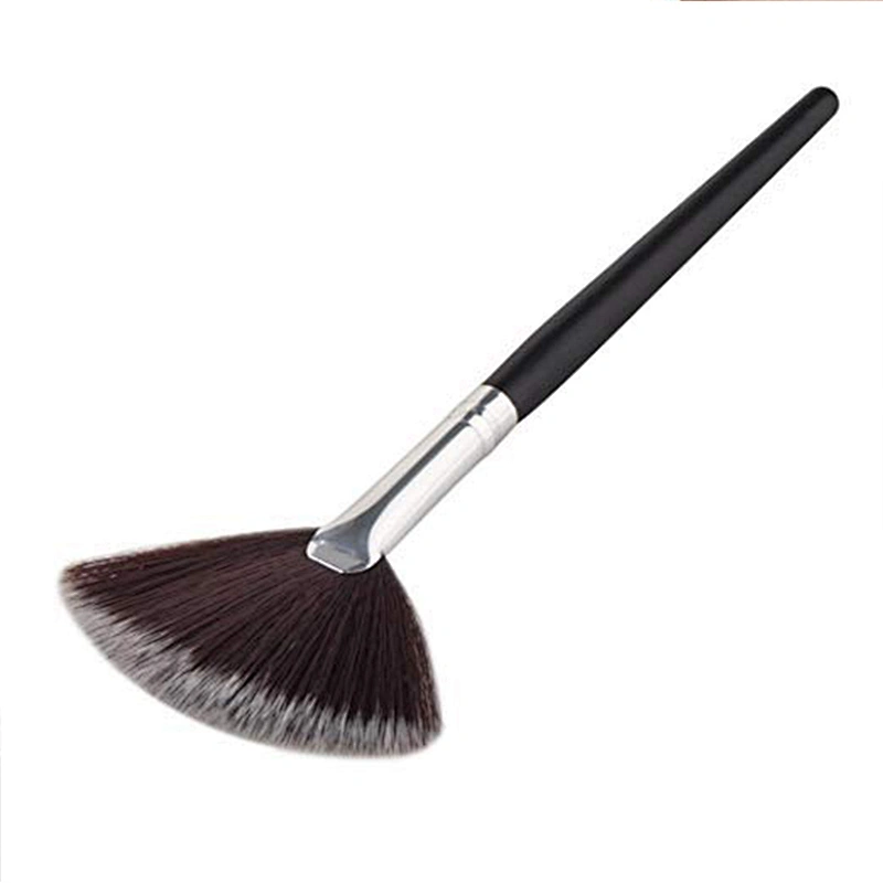 Fan Shape Single Makeup Brush Blush Brush Applicator Natural Bristle Synthetic Hair Facial Mask Fan Concealer Brushes