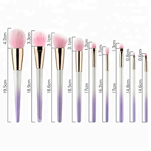 9pcs Pink Hair Wood Handle Makeup Brushes Set Foundation Blending Powder Eye Face Brush Cosmetic Beauty maquillaje