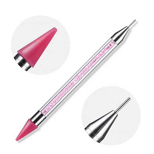 Dual-ended Dotting Pen Nail Pen Tools Rhinestone Studs Picker Wax Pencil Crystal Beads Handle Nail Art Tool