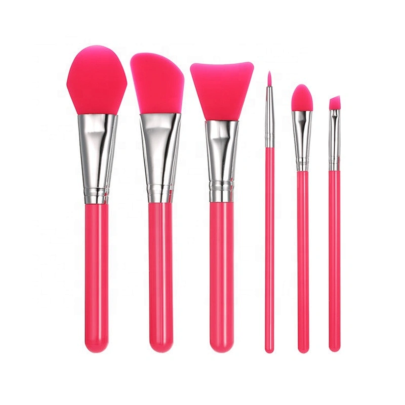 6Pcs/set Silicone Makeup Brush Professional Facial Mask Foundation Cream Concealer Applicator Brush