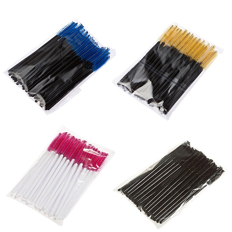 JZG Multi-color Disposable Eyelash Mini Brush Mascara Applicator Wands Makeup Brushes