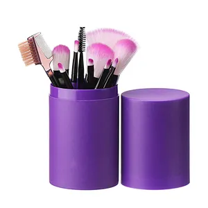 12pcs Makeup Brush Set Travel Cosmetic Tools Private Label with Pouch